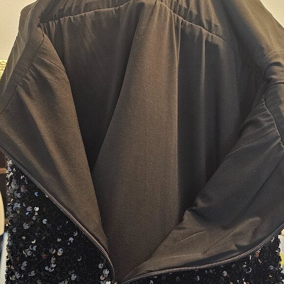 Helsi Long-sleeve Open-back Mini Dress like New Sequin Med Formal Prom Wedding - Picture 8 of 14